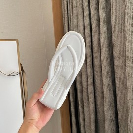 Givenchy Sheepskin Flip Flops With Thick Bottom For Women White