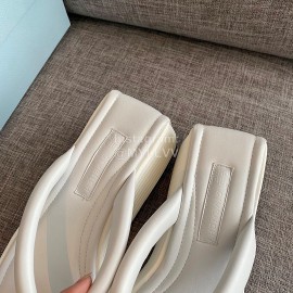 Givenchy Sheepskin Flip Flops With Thick Bottom For Women White