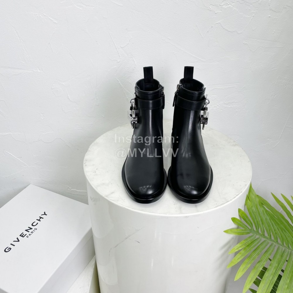 Givenchy Cowhide Short Boots For Women Black