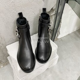 Givenchy Cowhide Short Boots For Women Black