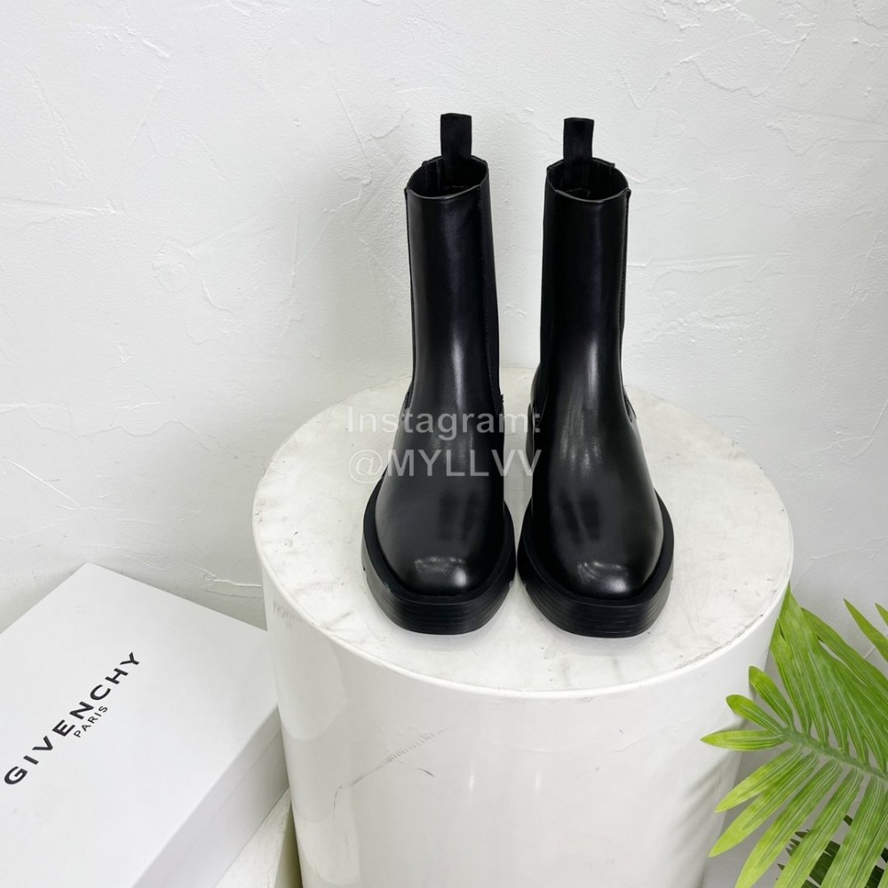 Givenchy Black Cowhide Short Boots For Women 