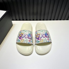 Gucci 3d Patterned Vamp Slippers For Men Purple