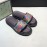 Gucci Cowhide Printed Vamp Slippers For Men Black