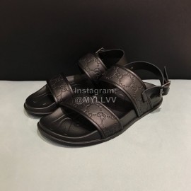 Gucci Black Embossed Leather Scandals For Men