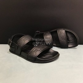 Gucci Black Embossed Leather Scandals For Men