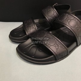 Gucci Black Embossed Leather Scandals For Men