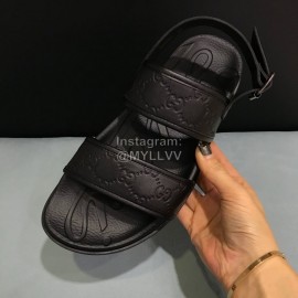 Gucci Black Embossed Leather Scandals For Men