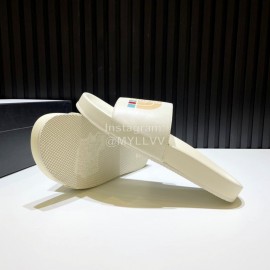 Gucci 3D Pattern Vamp Leather Slippers For Men White