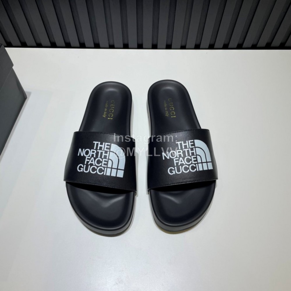 Gucci 3D Pattern Vamp Leather Slippers For Men