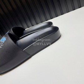 Gucci 3D Pattern Vamp Cowhide Slippers For Men Black