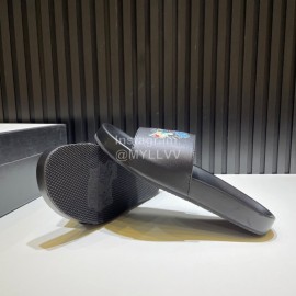 Gucci 3D Pattern Vamp Cowhide Slippers For Men Black