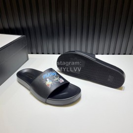 Gucci 3D Pattern Vamp Cowhide Slippers For Men Black
