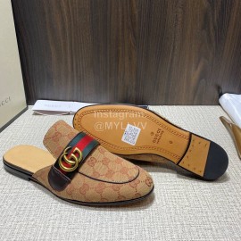 Gucci Webbing Canvas GG Buckle Scandals For Men Brown