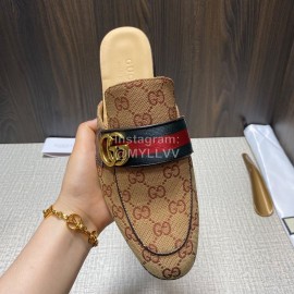 Gucci Webbing Canvas GG Buckle Scandals For Men Brown