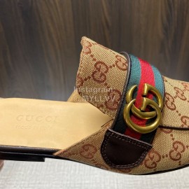 Gucci Webbing Canvas GG Buckle Scandals For Men Brown