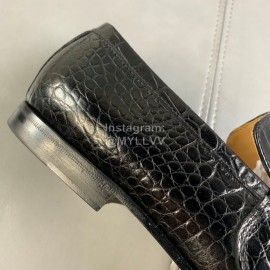 Gucci Calf Leather GG Buckle Loafers For Men Black