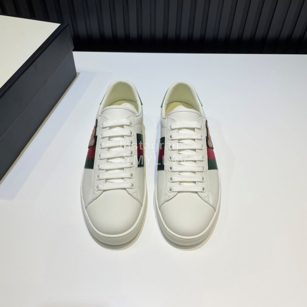 Gucci Calf Leather Casual Sneakers For Men And Women
