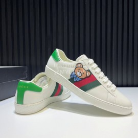 Gucci Calf Leather Casual Sneakers For Men And Women