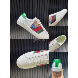 Gucci Calf Leather Casual Sneakers For Men And Women