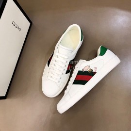 Gucci Cat Embroidery Leather Casual Sneakers For Men And Women 