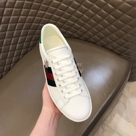 Gucci Cat Embroidery Leather Casual Sneakers For Men And Women 