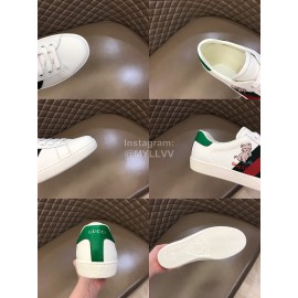 Gucci Cat Embroidery Leather Casual Sneakers For Men And Women 