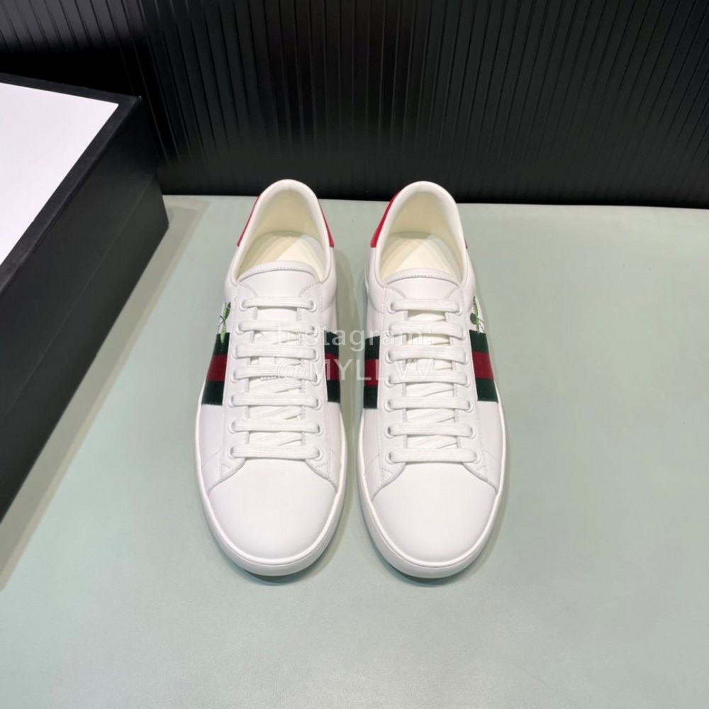 Gucci Cherry Embroidery Leather Casual Sneakers For Men And Women 