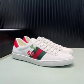 Gucci Cherry Embroidery Leather Casual Sneakers For Men And Women 