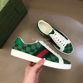 Gucci Canvas Casual Sneakers For Men And Women Green