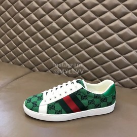 Gucci Canvas Casual Sneakers For Men And Women Green