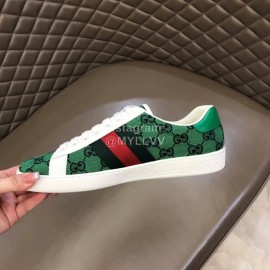 Gucci Canvas Casual Sneakers For Men And Women Green