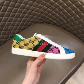 Gucci Canvas Ribbon Casual Sneakers For Men And Women 