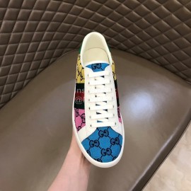 Gucci Canvas Ribbon Casual Sneakers For Men And Women 