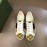 Gucci Canvas Ribbon Casual Sneakers For Men And Women Yellow