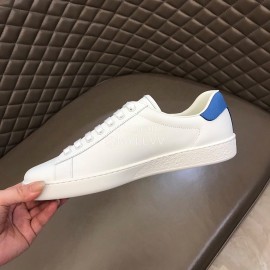 Gucci White Calf Leather Casual Sneakers For Men And Women 