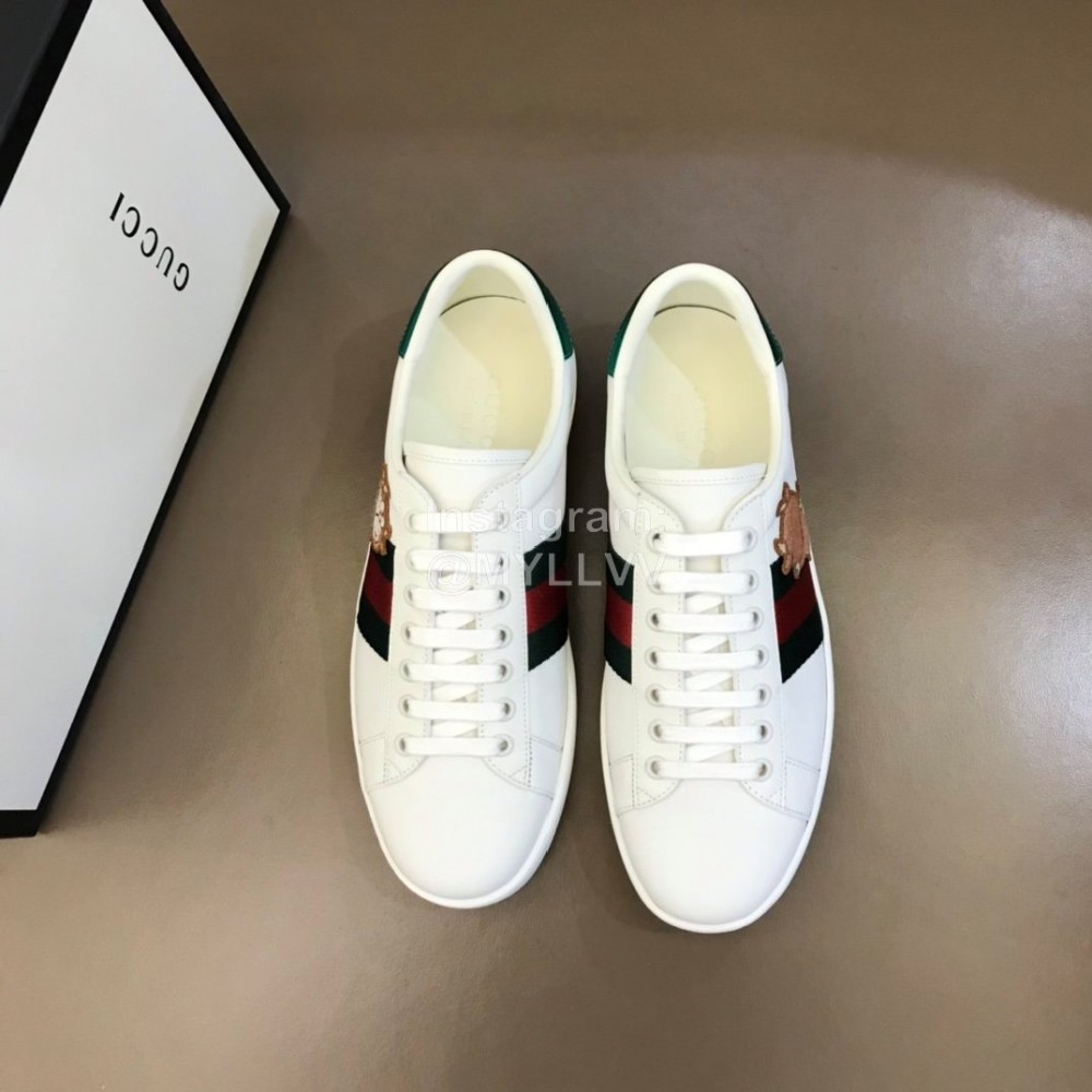 Gucci Cowhide Casual Lace Up Sneakers For Men And Women 