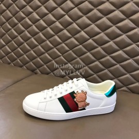 Gucci Cowhide Casual Lace Up Sneakers For Men And Women 