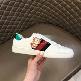 Gucci Cowhide Casual Lace Up Sneakers For Men And Women 