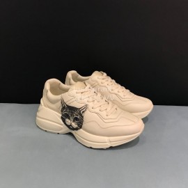 Gucci Cat Printed Thick Soled Sneakers For Men And Women 
