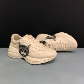 Gucci Cat Printed Thick Soled Sneakers For Men And Women 