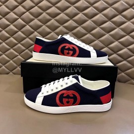 Gucci Classic Lace Up Casual Sneakers For Men And Women Black