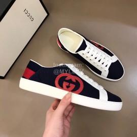 Gucci Classic Lace Up Casual Sneakers For Men And Women Black