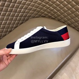 Gucci Classic Lace Up Casual Sneakers For Men And Women Black