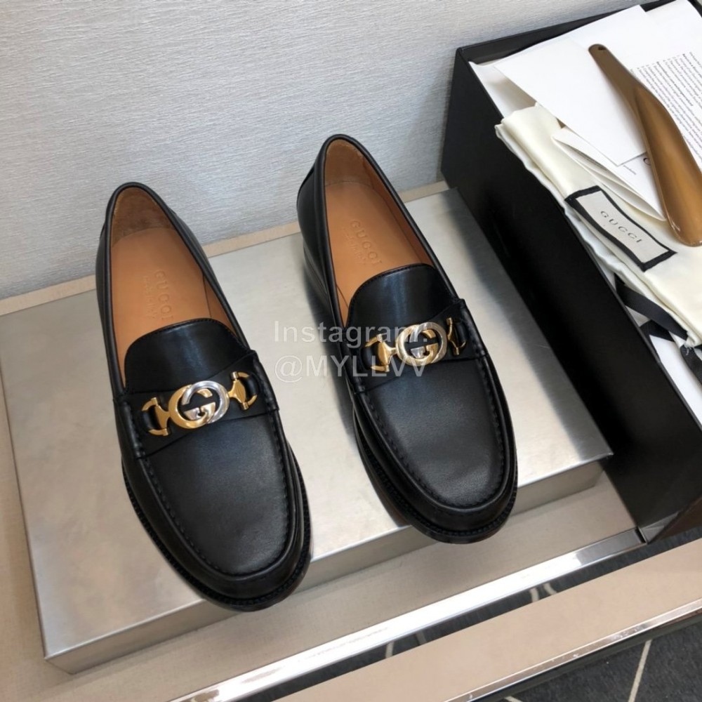 Gucci Calf Leather Business Loafers For Men Black