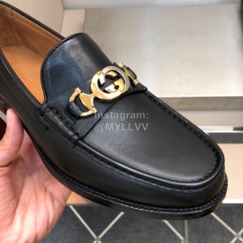 Gucci Calf Leather Business Loafers For Men Black