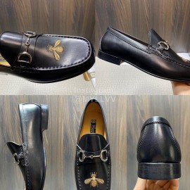 Gucci Calf Leather Horsebit Business Loafers For Men 
