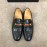 Gucci Cowhide Ribbon Casual Loafers For Men Black