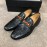 Gucci Cowhide Ribbon Casual Loafers For Men Black