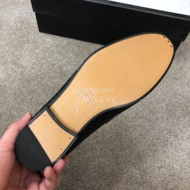 Gucci Woven Cowhide Horsebit Casual Loafers For Men Black