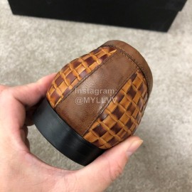 Gucci Woven Cowhide Horsebit Casual Loafers For Men Brown
